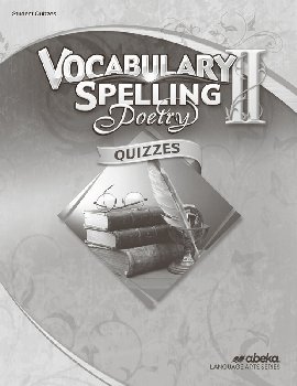 Vocabulary, Spelling, Poetry II Student Quiz Book