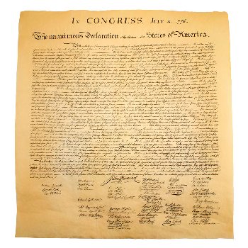Declaration of Independence 1776 Historical Document