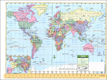 Notebook Map U.S./World Laminated