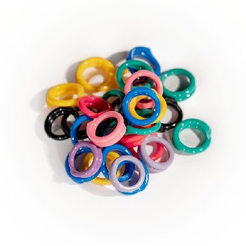 Spiral Round Plastic Fasteners 30 Small (7/16")