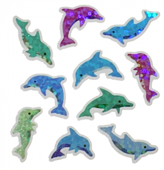 Dolphins (Sparkle) Stickers (Prismatic)