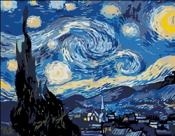 Acrylic Painting by Number - Starry Night  Level 3