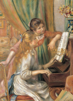 Two Young Girls at the Piano 500 Piece Puzzle