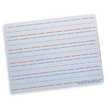 Red/Blue Lined Dry Erase Mat 9"x12" - magnetic - single