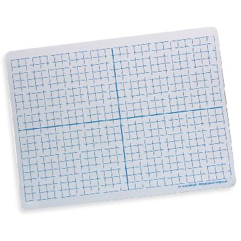 XY Axis Square Grid Dry Erase Mat 9"x12" - single