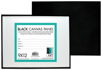 Value Series Cut Edge Black Canvas Panel (9" x 12")