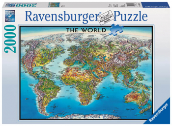 Ravensburger 2000 Piece Jigsaw Puzzle 1650 Map of The World 98 x 75cm 