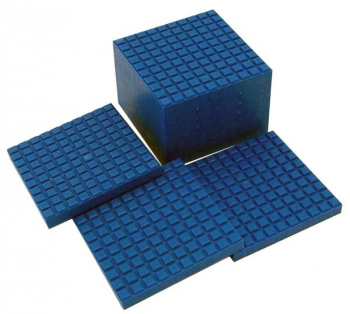 Interlocking Base Ten Blocks - Blue 10 Flats