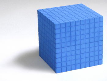Base Ten Decimeter Cube (Blue)