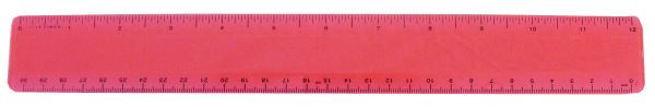 Ruler, 12", Wide Bendable See-Through English/Metric