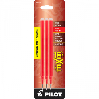 Frixion Erasable Ink Refills Fine Point Red 3 pack