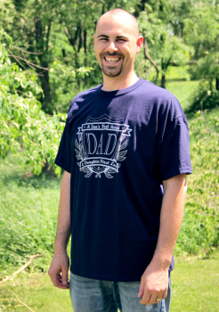 Dad T-Shirt Large (Navy with Silver Logo)