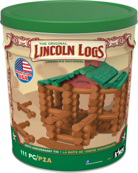 Lincoln Logs Frontier Cabin - 100th Anniversary Tin