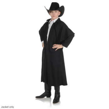 Black Wild West Duster Coat - Small