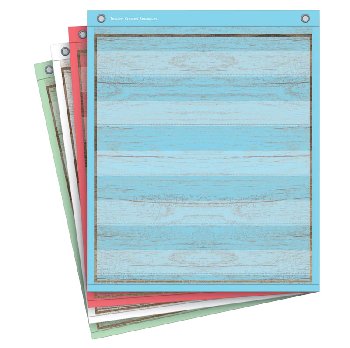 Painted Wood Magnetic Mini Pocket Charts (pack of 4)