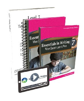 Essentials in Writing Level 7 Bundle with Assessment (Online Video Subscription, Textbook, Assessment and Teacher Handbo