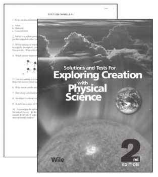 Exploring Creation with Physical Science Solution Manual w/ Tests
