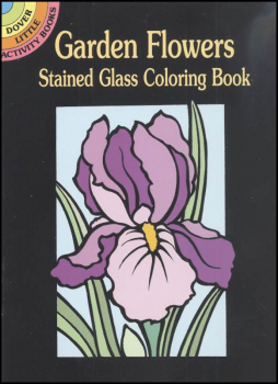 Garden Flowers Small Stained Glass Coloring Book