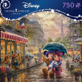 Micky and Minnie in Paris Jigsaw Puzzle (Thomas Kindade Disney Collection) 750 pcs.