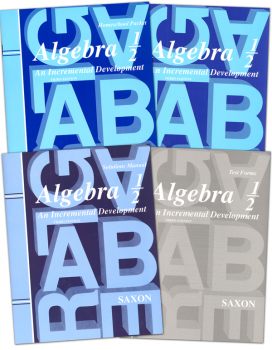 Algebra 1/2 Homeschool Kit with Solutions Manual 3rd Edition