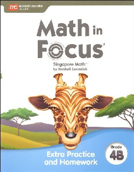 Math in Focus 2020 Extra Practice and Homework Volume B Grade 4