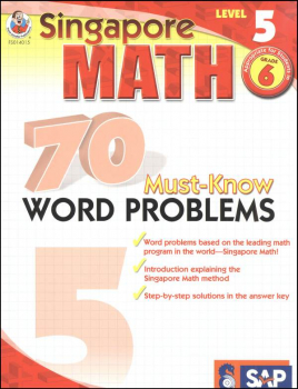 Singapore Math: 70 Must-Know Word Problems, Level 5
