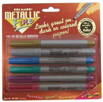 Metallic Markers 6-pack Fine Point