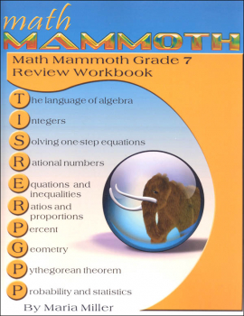 Math Mammoth Review Workbook - Grade 7