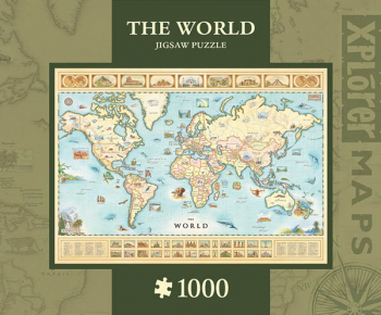 Xplorer The World Map Puzzle (1000 Pieces)  MasterPieces