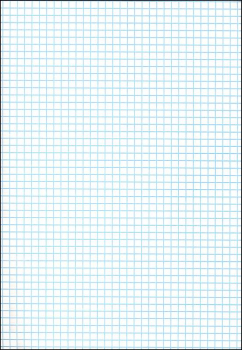 Ruled Cross Section Drawing Paper - White 1/4" Ruled, Approximately 100 Sheets