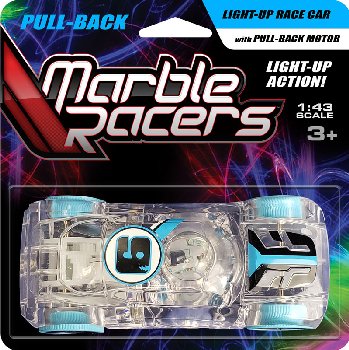 Light-Up Race Car with Pull-Back Motor (assorted design - red or blue)