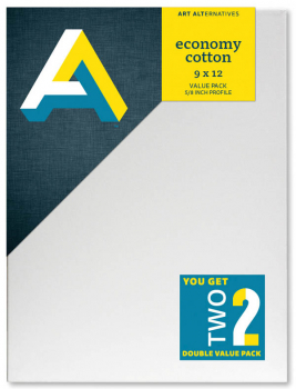 Canvas Economy Cotton Stretched 2 pack (9 x 12)