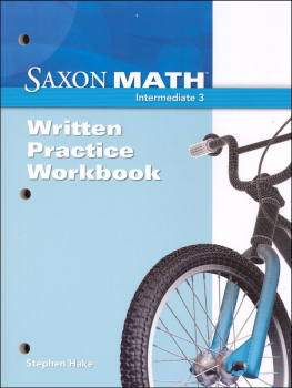 Saxon Math Intermediate 3 Written Pract Wrkbk