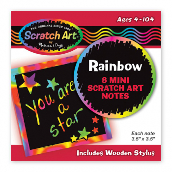 Scratch Art Rainbow Mini Notes ( 8 3.5 x3.5  sheets )