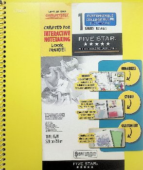 Five Star Customizable Interactive Notebook, 100 count, College-Ruled