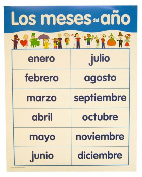 Spanish Basic Skills Chart - Months of the Year