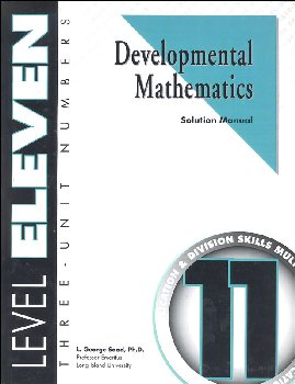 Developmental Math Level 11 Solution Manual