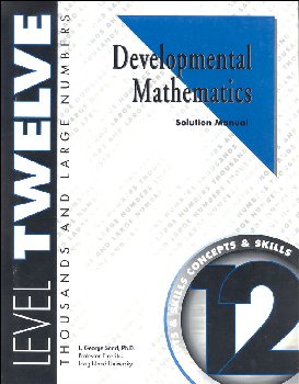 Developmental Math Level 12 Solution Manual