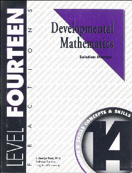 Developmental Math Level 14 Solution Manual