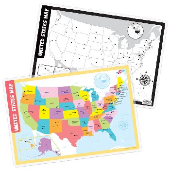 United States Map Remarkable Activity Mat