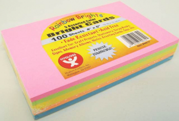 Bright Cards - 100 Blank Cards in 5 Assorted Colors (4" x 6")