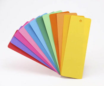 Bright Marks - 35 Acid Free Blank Bookmarks in 7 Assorted Colors  (2" x 6" )