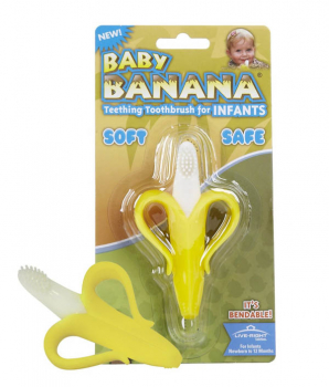 Baby Banana Infant Toothbrush with Handles