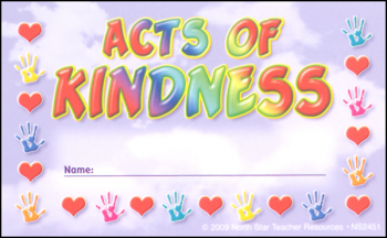 Acts of Kindness Incentive Punch Card