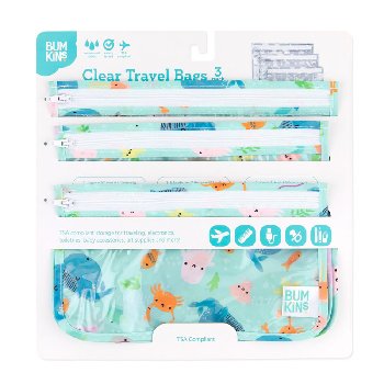 Clear Travel Bag 3 Pack (Ocean Life)