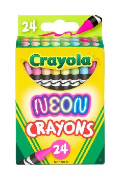 Crayola Neon Crayons 24 Count Box