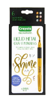 Crayola Signature Liquid Metal Craft Markers (6 count)