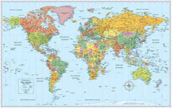 Rand McNally World Wall Map, Signature Series