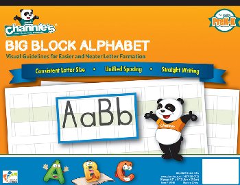 Big Blocks Alphabet Letters Beginning Blank Writing Pad