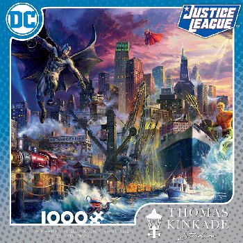 Showdown at the Gothic Pier (Thomas Kinkade DC Comics) 1000 Piece Puzzle